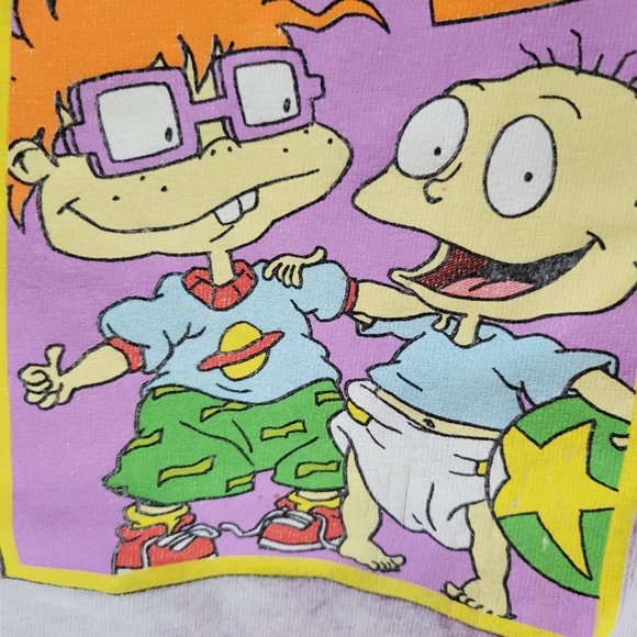 Nickelodeon Rugrats Ren And Stimpy Hey Arnold Crew TV Shows Tie Dye Tee Shirt XL - Picture 2 of 5